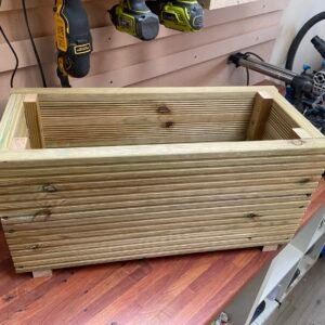 Handmade Weather-Resistant Pine Garden Planter - 60cm x 26cm