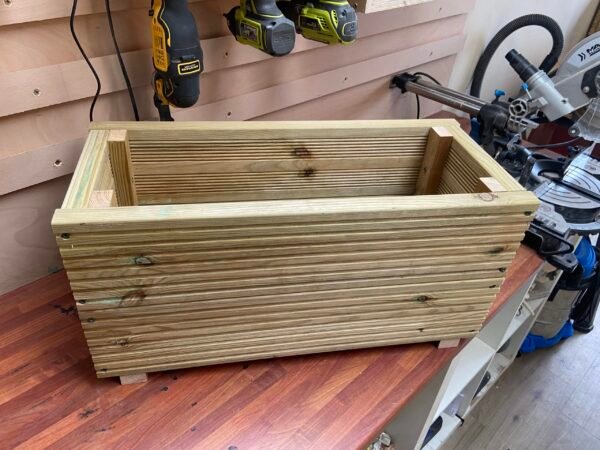 Handmade Weather-Resistant Pine Garden Planter - 60cm x 26cm